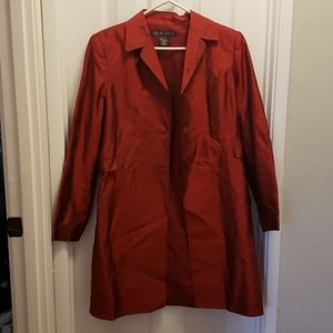 Silkland 100% Silk Jacket - Burgundy- Size 8